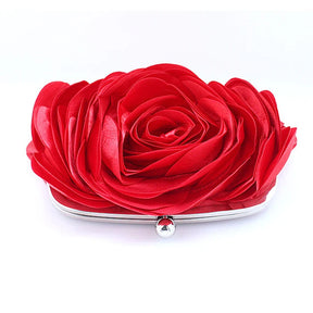 Fashion Flower Clutch Bag Purse Wallet Shoulder Chain Bag