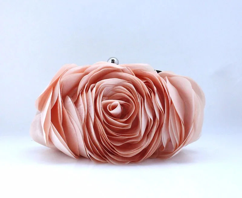 Fashion Flower Clutch Bag Purse Wallet Shoulder Chain Bag