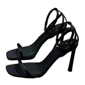 High Heel Black Sandals