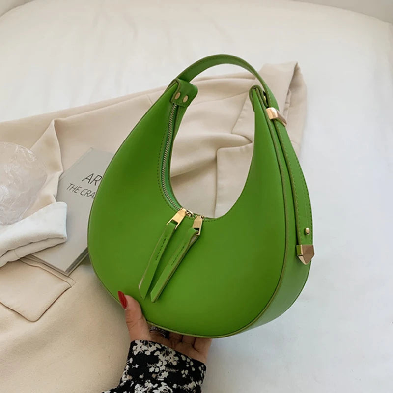 Luxury Half-moon Underarm Bag Armpit Handbag and Purse