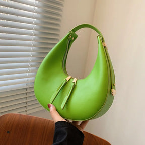 Luxury Half-moon Underarm Bag Armpit Handbag and Purse