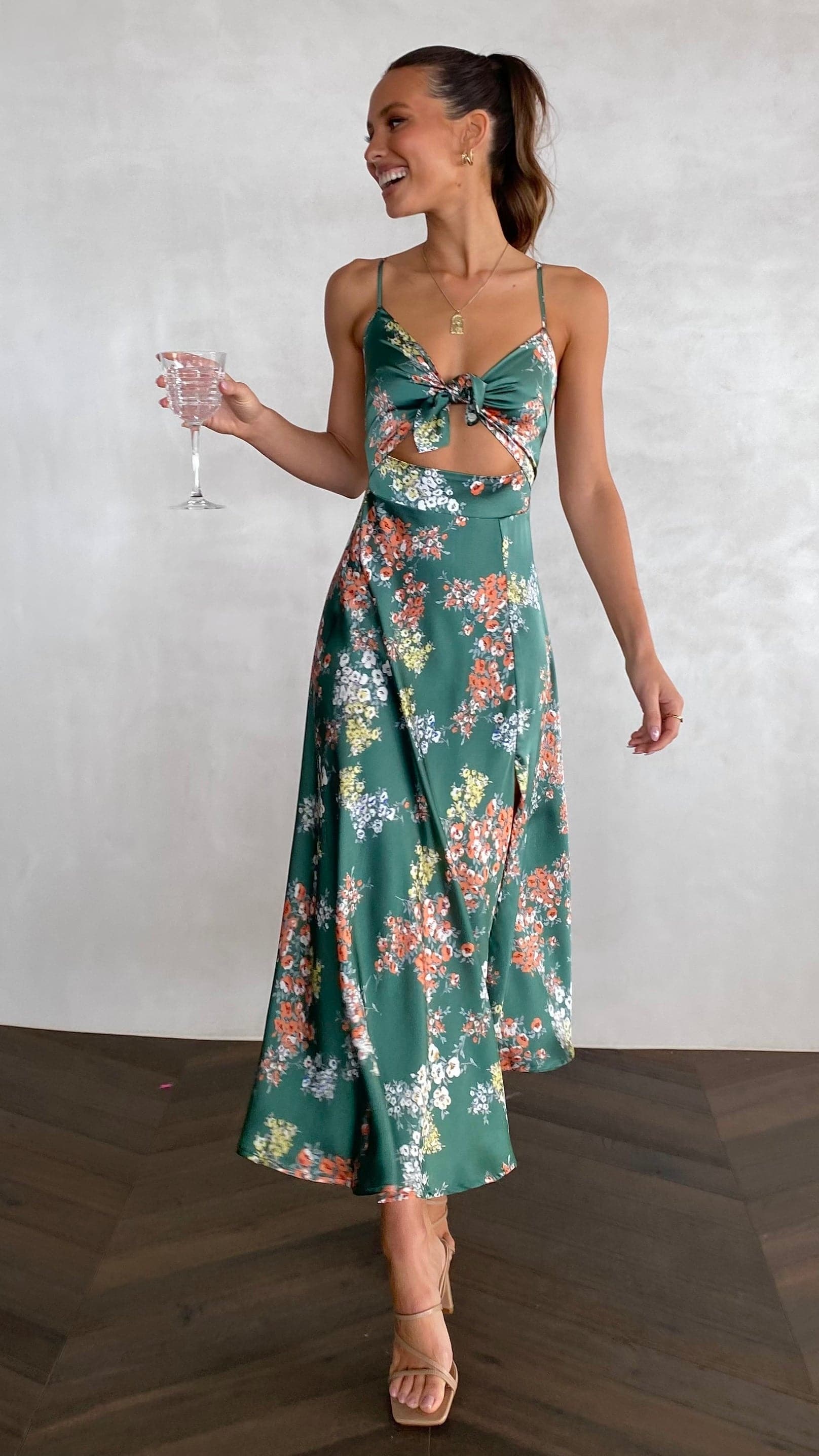 Dreamers Dress - Green Floral