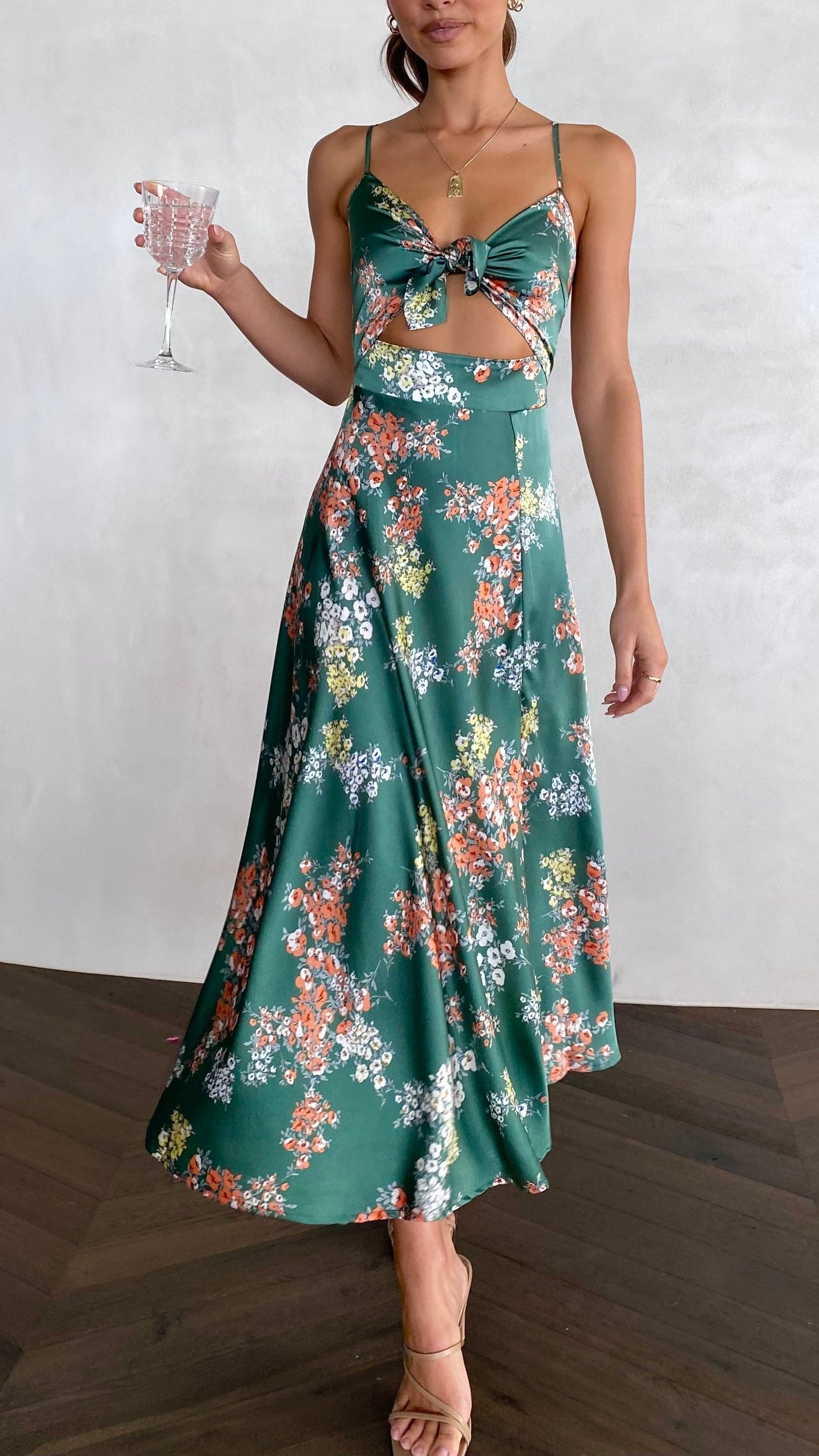 Dreamers Dress - Green Floral