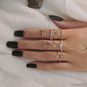 Bohemian Butterfly Ring Set