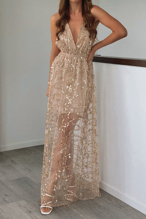 Alya Sequin Dress - Gold