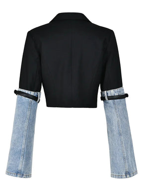 Kaya Denim Cropped Blazzer