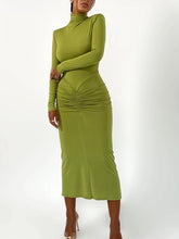 Bodycon Turtle Neck Maxi Dress