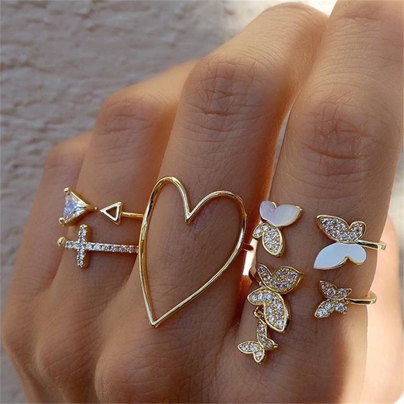 Bohemian Butterfly Ring Set